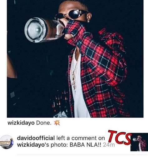 What Beef?! Davido Calls Wizkid "Baba Nla".