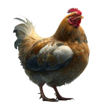 Chicken Standing On Black Background Clipart With Transparent Chicken