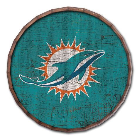 Officially Licensed NFL Miami Dolphins Cracked Color 24 Barrel Top