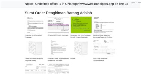 Surat Order Pengiriman Barang Adalah