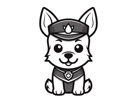 Wonderful Police Dog Coloring For Kids - Coloring Page