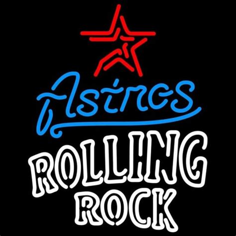 Custom Rolling Rock Doubleline Houston Astros Mlb Beer Sign Neon Sign Usa Custom Neon Signs