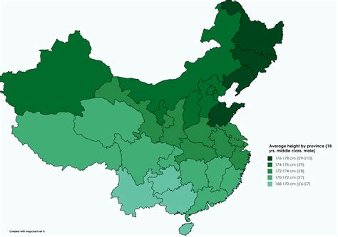 Average Height In China By Region 2018 Revisited Rtall