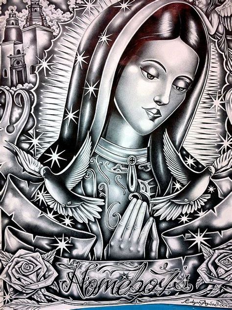 Virgin Mary Chicano Drawing Drawing Rjuuc Edu Np