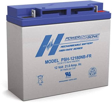 PSH 12180FR 12V 21Ah High Rate VRLA Battery Power Sonic