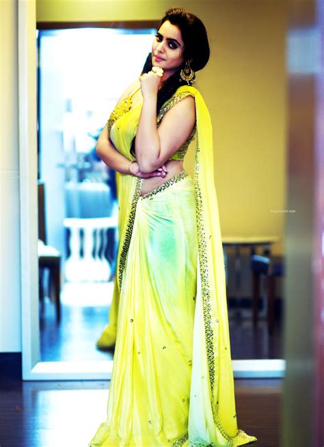Hot Indian Actress Manasa Himavarsha Hot In Saree