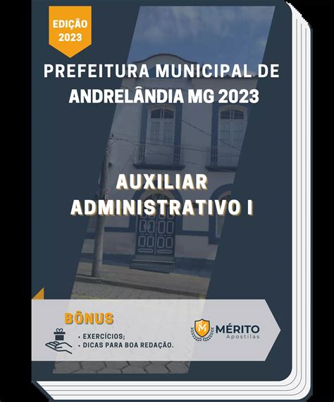 Apostila Auxiliar Administrativo I Prefeitura De Andrelândia Mg 2023