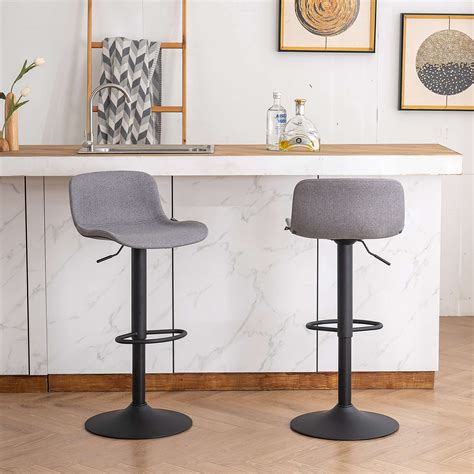 Youtaste Bar Stools Set Of Counter Height Bar Stool Adjustable Swivel