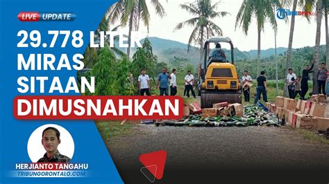 Polda Gorontalo Musnahkan 29 778 Liter Minuman Keras Sitaan YouTube