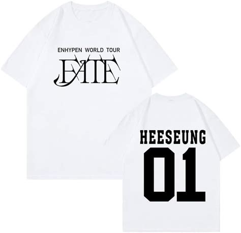 Enhypen En World Tour Merch Heeseung Logo T Shirt Women Men Crewneck