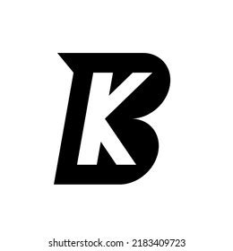 Bk Kb Monogram Design Minimalist Logo Stock Vector Royalty Free