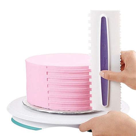 OFNMY 3pcs Raspador para Tartas de Pasteles para Decoración de Bordes