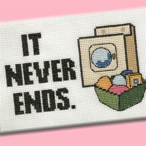 Laundry Today Or Naked Tomorrow Cross Stitch Pattern Home Etsy