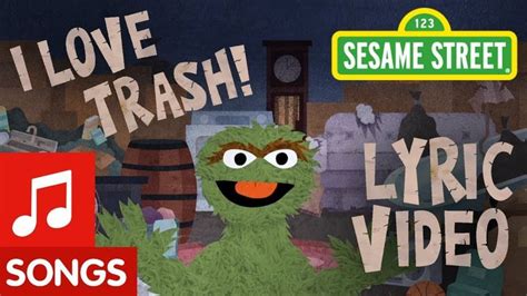 Sesame Street: I Love Trash | Animated Lyric Video | Silly songs, Elmo ...