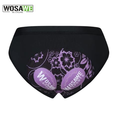 Wosawe Women S Cycling Cycling Briefs Built In Silicone Cushion