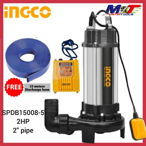 Ingco Submersible Pump Hp Spdb Free Meters Discharge Hose