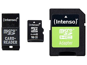 Intenso Microsdhc Speicherkarte Gb Cl Inkl Sd Und Usb Adapter