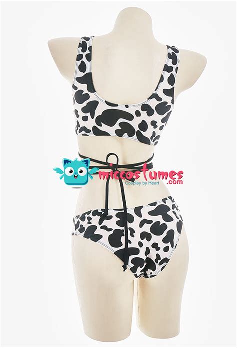 Cow Prints Swimsuits Cross Lace Up Bathing Suits Bikini Sets For Sale