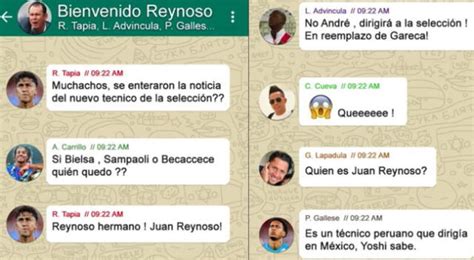 Juan Reynoso Es Agregado Al Chat De La Selecci N Peruana Mira La