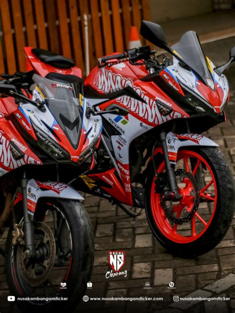 Stiker Motor Honda Cbr R All New Livery Mandalika Merah Modifikasi