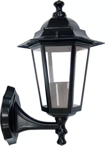 Farol Estilo Colonial Antiguo De Pared Exterior Metal Vidrio Cuotas