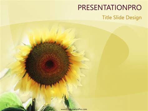 Sunflower Powerpoint Template Presentationpro