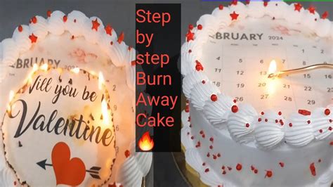 Burn Away Cake Tutorial Viral Fair Cake Whipped Cream Burn Away