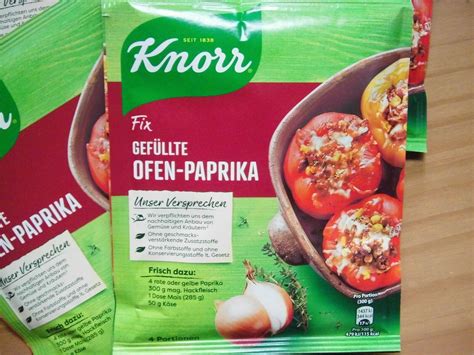 Knorr Fix Gefüllte Ofen Paprika 5 x 43g 30 23 kg Top Preis eBay