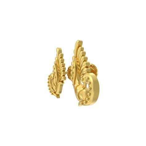 Spe Gold Peacock Plain Studs