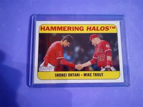 Topps Heritage Shohei Ohtani Hammering Halos Mike Trout Cc