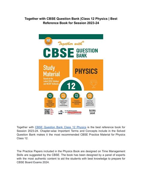 Ppt Together With Books Class Cbse Question Bank Physics