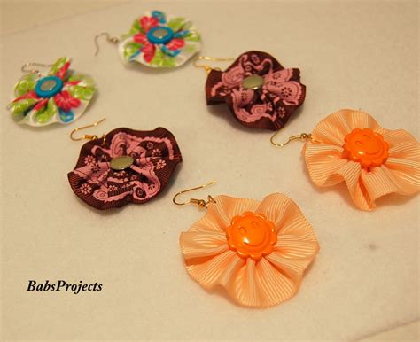 How to Make Ribbon Earrings – Babs Projects