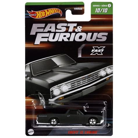 Masinuta Metalica Hot Wheels El Camino Fast Furious Negru Mat 1 64 EMAG Ro