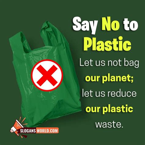 Say No to Plastic Slogans - Slogans World