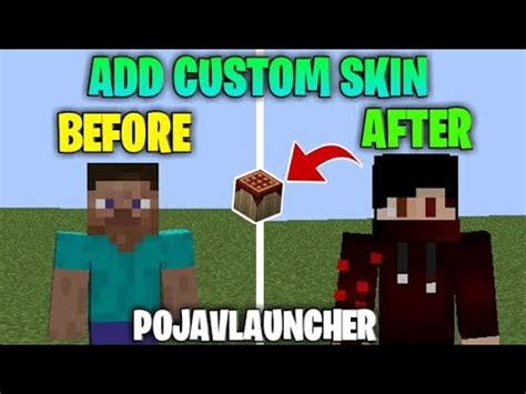 How To Add Skin In Pojav Launcher Offline Account Custom Skin In