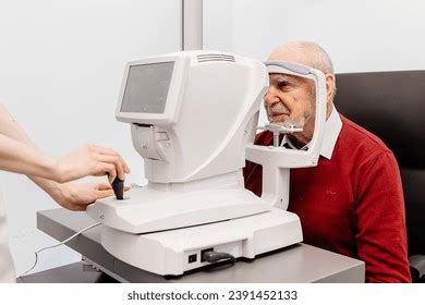 Elderly Man Undergoes Eye Examination Modern Stock Photo 2391452133 ...