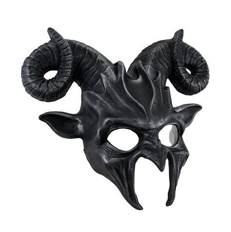 Zeckos Demonic Horned Devil Metallic Finish Half Face Mask Ebay