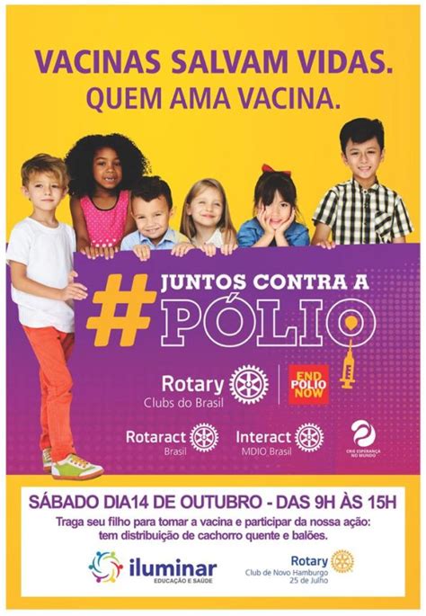 Iluminar Dia Mundial De Combate à Pólio Rotary Club De Novo