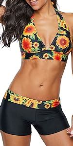 Durio Women S High Waist Piece Bikini Set Bottoms With Long Frill Amazon De Fashion