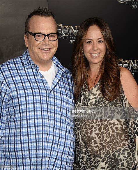 Actor Tom Arnold And Wife Ashley Groussman Attend The Premiere Of