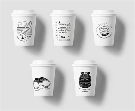 Voyager Craft Coffee - Menu & Cup Design