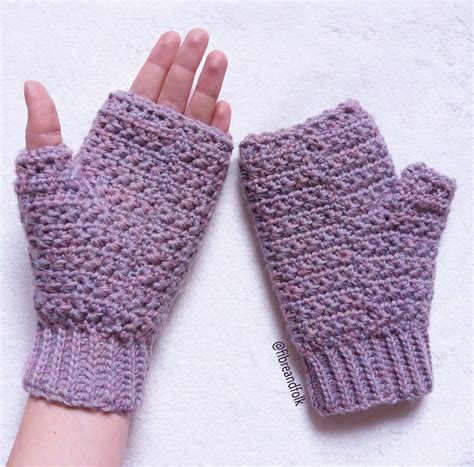 Mitaines Violette Au Crochet Violette Crochet Fingerless Mittens