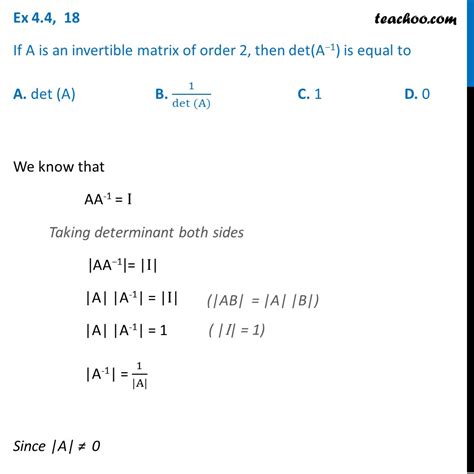 Show That B Is The Inverse Of A In Matrix 2 2