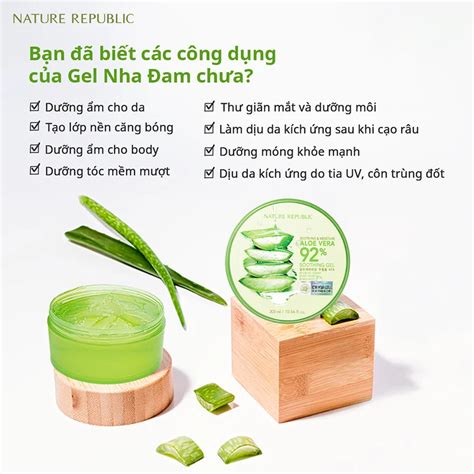 Gel Dưỡng Da Lô Hội Nature Republic Soothing Moisture Aloe Vera 92