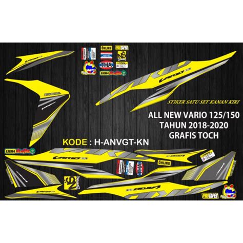 Jual Stiker Striping Decal Variasi All New Vario 125cc 150cc Tahun 2018 2020 Grafis Shopee