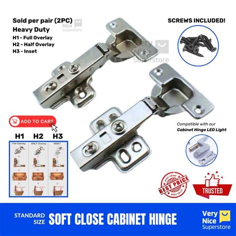 Pcs Soft Closing Hydraulic Cabinet Hinge H H H With Screws