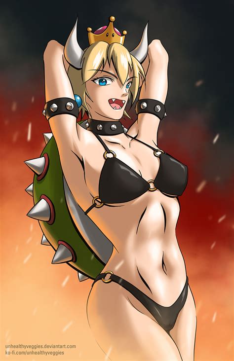 Bowsette Bikini By Unhealthyveggies Hentai Foundry