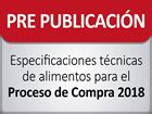 Pre Publicación Especificaciones Técnicas Alimentos 2018 Qali Warma