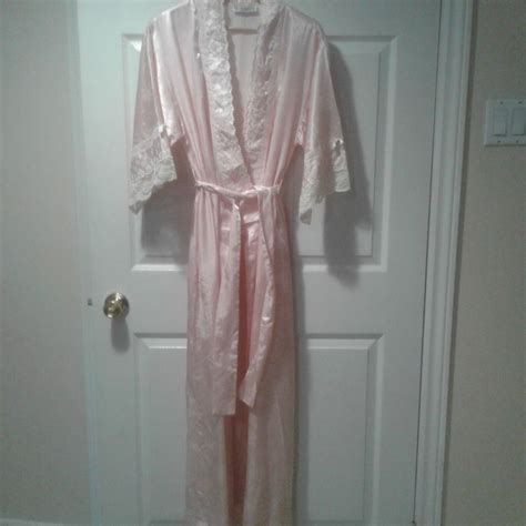 Vtg Christian Dior Lingerie Light Pink Robe Union Made In The Usa Size