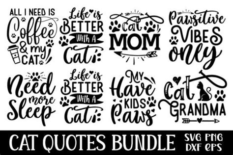 Cat Quotes Svg Bundle Cat Mom Mom Svg Deeezy